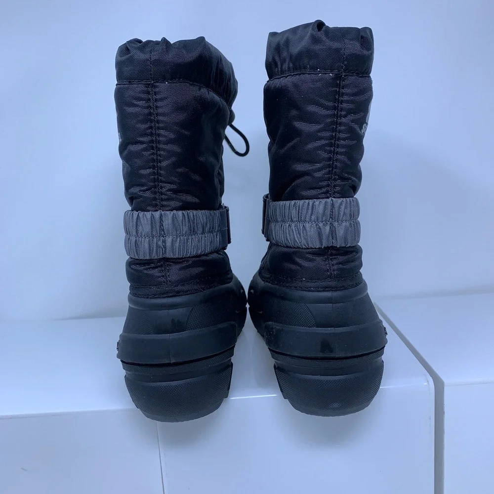 Sorel Kids Size 11 Black Waterproof Insulated Snow Commander Winter Boots New